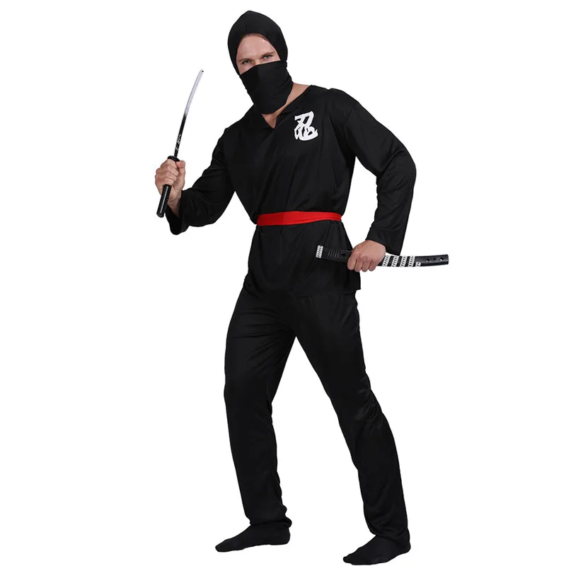 

Черные взрослые мужские японские традиционные воины Косплей Хэллоуин ниндзя костюмы Карнавал Пурим парад ролевые игры шоу вечерние платья