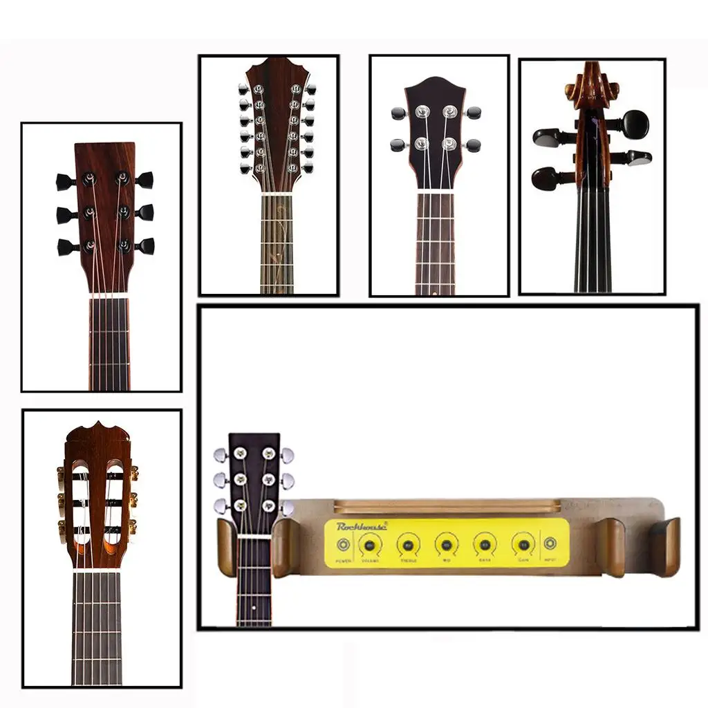 

2 Guitar Wall Hanger Guitar Wall Mount Shelf Guitar Hook for Bass Guitar