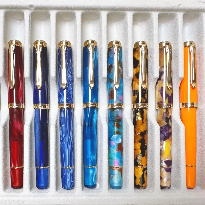 głosem ADMOK J400 pióro wieczne z tłokiem Schmidta nr 5 końcówka pióra EF/F/M 0 38/0 5/0 7mm stalówka do kaligrafii biuro szkolne pisanie