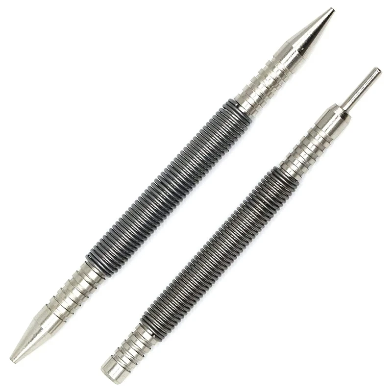 

2-Piece Dual Head Nail Setter And Hinge Pin Punch Set, Hammerless 1/32 Inch 1/16 Inch Nail Set, 5000 PSI