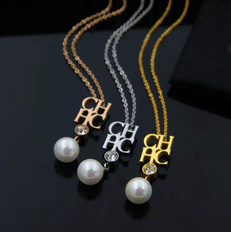 

925 sterling silver natural pearl fashion necklace jewelry personality popular classic style simple CH style send lover birthday