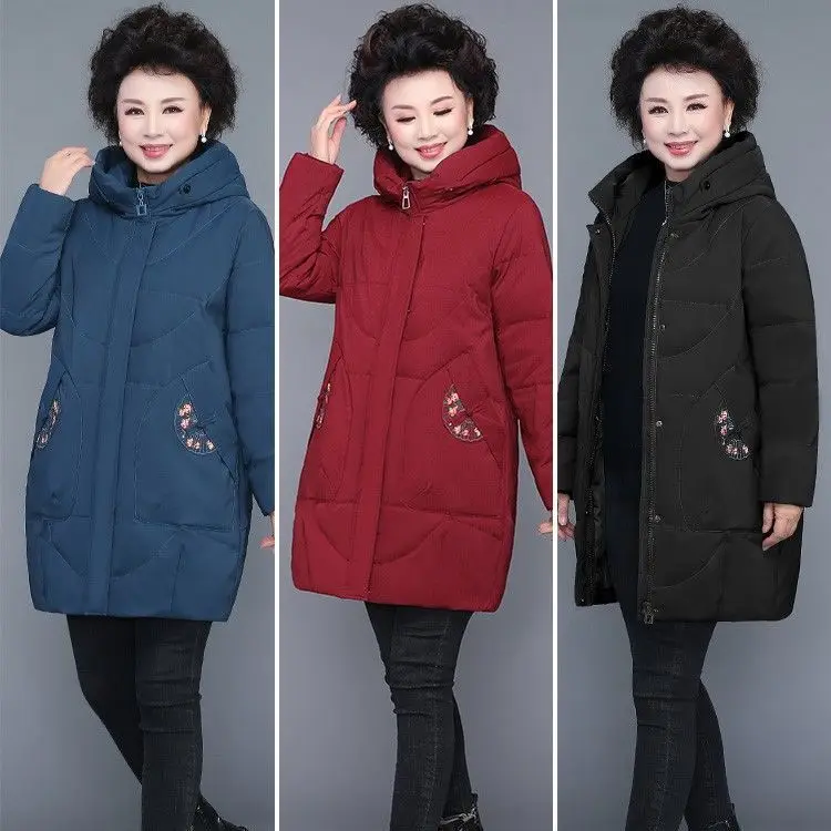 2023 Winter Women New Korean Style White Duck Down Coats Female Fashion Casual Loose Hooded Long Sleeve Jackets Clothing C80