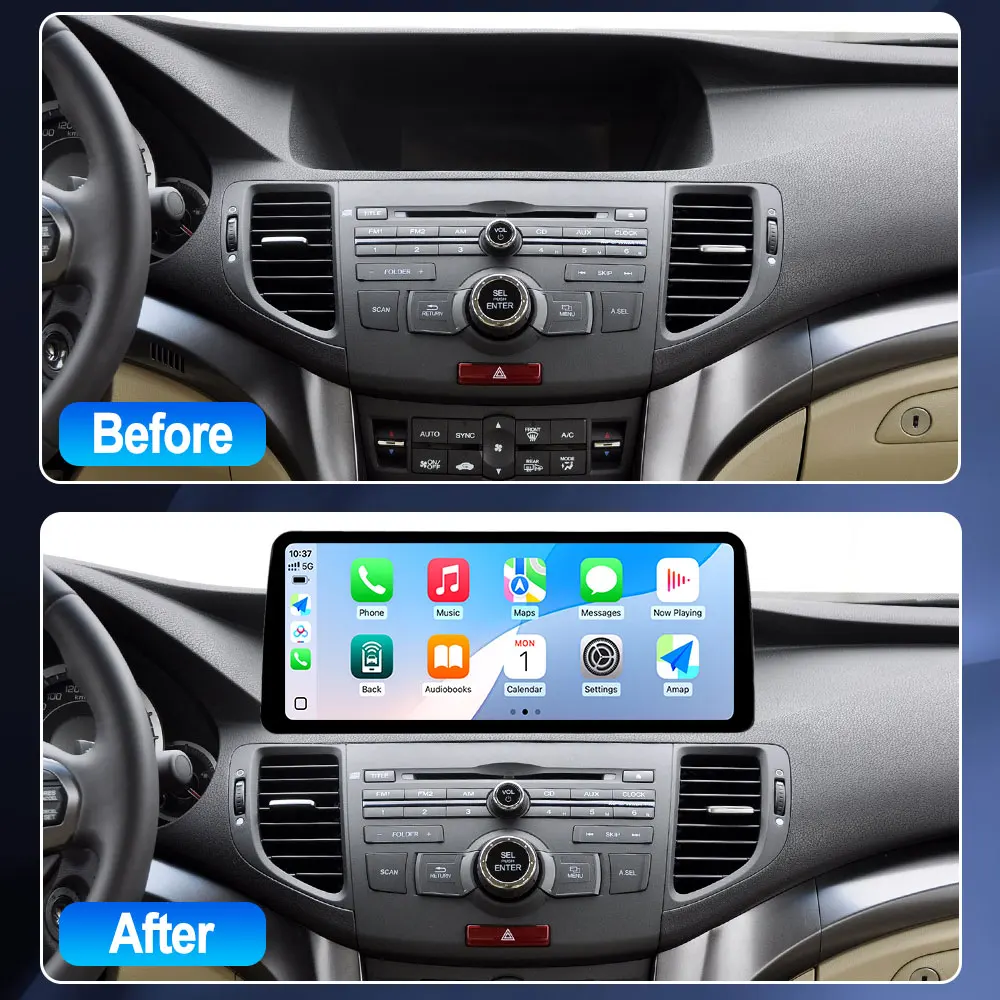Фото Автомобильное радио для Honda Accord 8 Spirior Acura Tsx 2009-2013 Android 13 12,9 дюймов Carplay Auto GPS Navi Мультимедийный плеер Стерео 5G №3