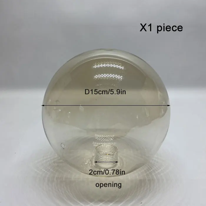 

Янтарно-серый стеклянный абажур G9