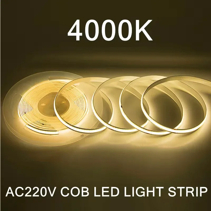 

PwwQmm Светодиодная лента COB 220В теплый белый
