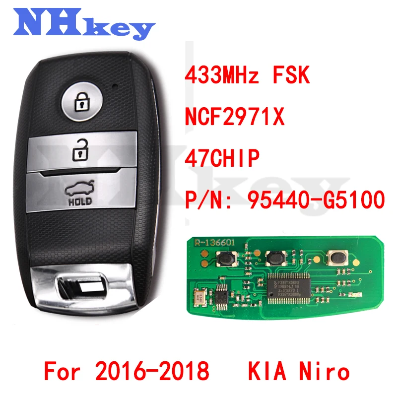 NHKEY 95440-G5100 для KIA Niro 2016 2017 2018 ID47 пассивное бесключевое Входное устройство Go Smart 433