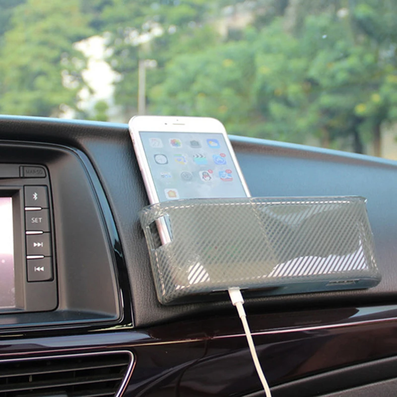 

Автомобильный ящик для хранения, внутренний многофункциональный органайзер, держатель для карт, телефона, мусорная сетка, корзина, дверной ...