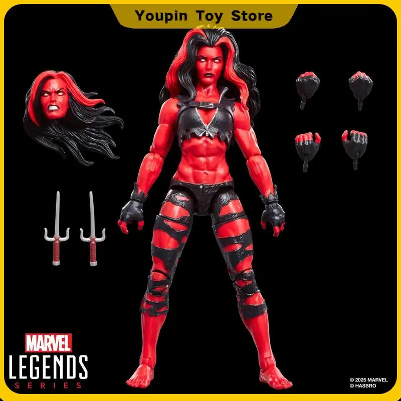 Фото Фигурка Marvel Legends Series Red She-Hulk, 6-дюймовая фигурка Халка, коллекционная модель, декор для комнаты, игрушка с подвижными суставами, подарок на день рождения №1