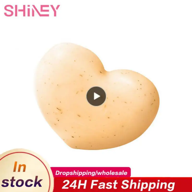 

Heart-shaped Natural Handmade Soap For Women Private Pink Tender Sulfur Mite Control Soap Acne Removing Hip Whitening Soap