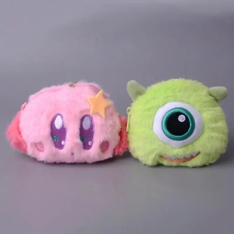 

Kirby Monsters University Mr.q Plush Filled Zero Wallet Cartoon Animation Peripheral Storage Soft Backpack Pendant Gift for Girl