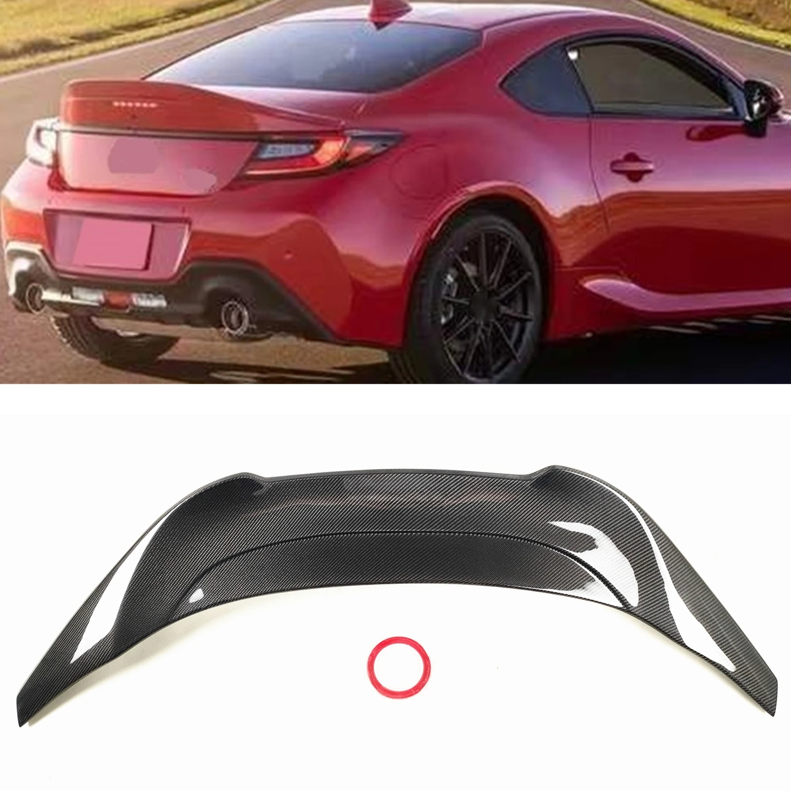 

Carbon Fiber Car Rear Trunk Lid Spoiler Lip Wing Guard Flap Tailgate Trim Splitter For Subaru BRZ For Toyota GR86 2022 2023
