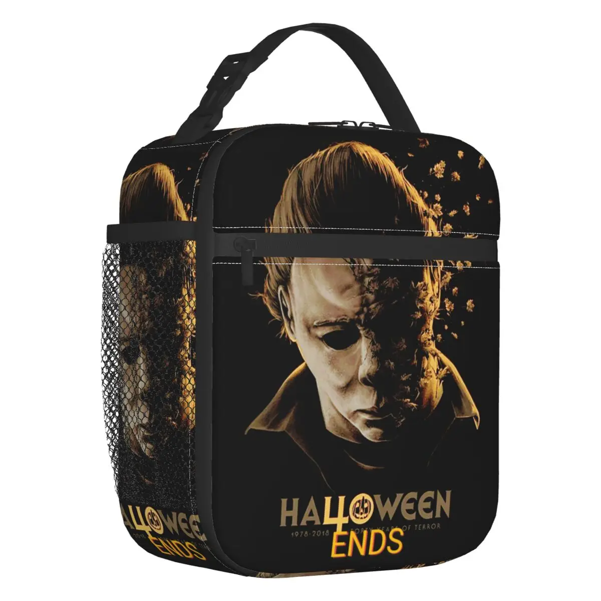 

Michael Myers Knives Portable Lunch Boxes Women Halloween Horror Film Ends Cooler Thermal Food Insulated Lunch Bag Office Work