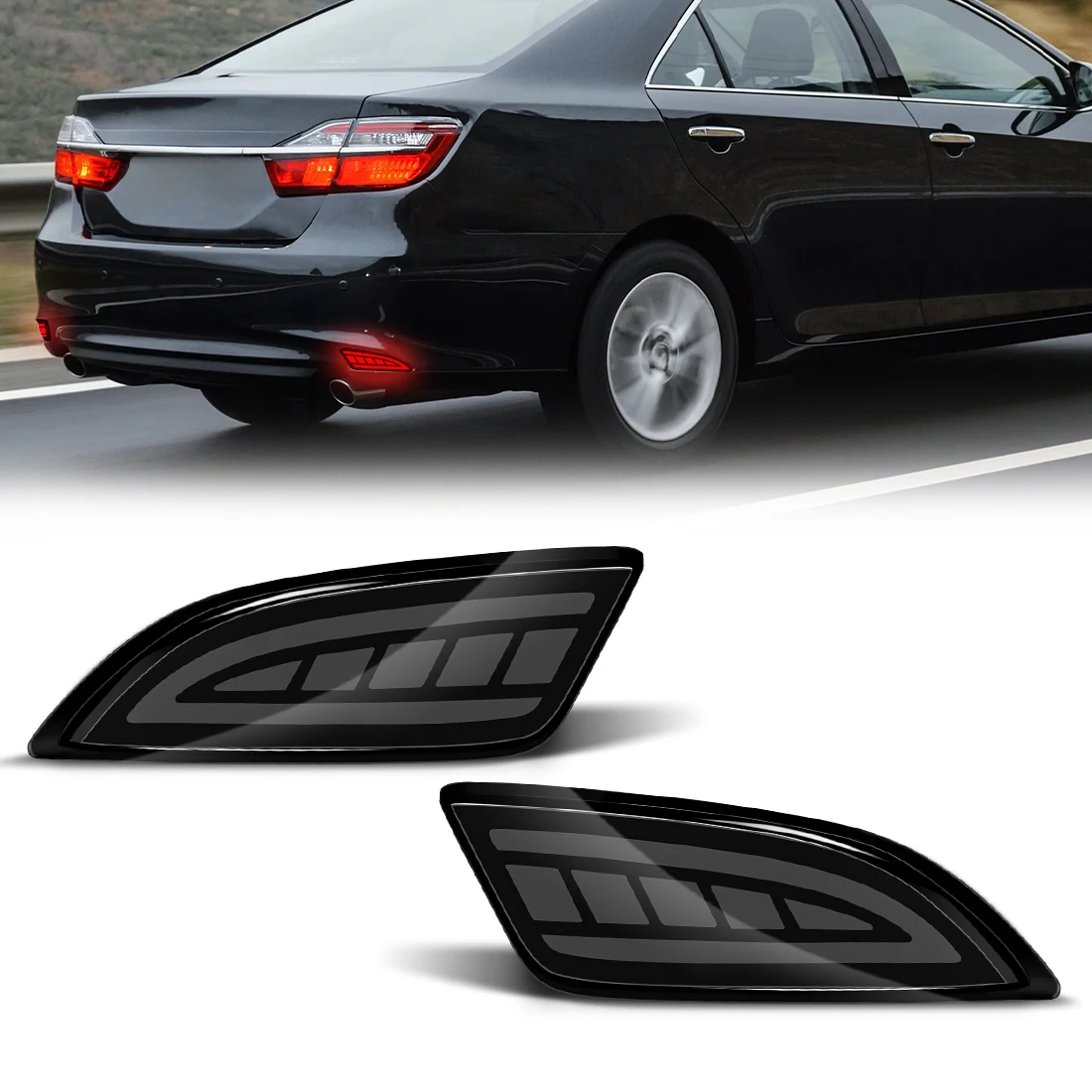 

Светодиодный отражатель заднего бампера для Toyota Camry 2015 2016/Felder 2015-2018 Тормозной задний фонарь, указатель поворота