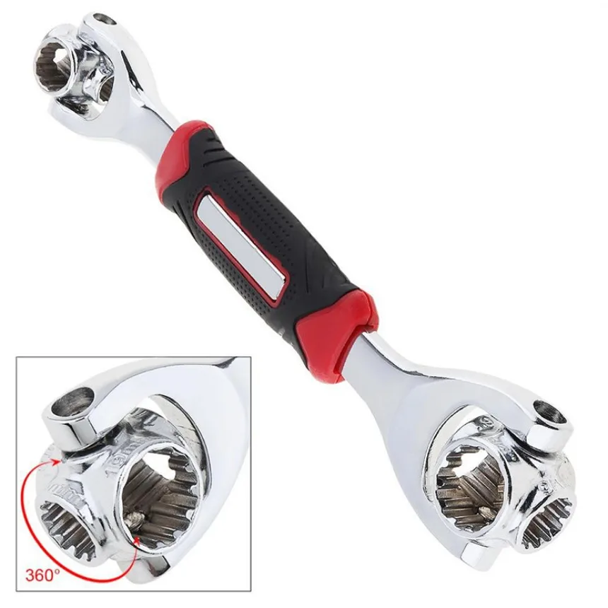 

52 in 1 Tools Socket Works Universal Ratchet Spline Bolts Sleeve Rotation Hand Tools 360 Degree Multipurpose Tiger Wrench 1PC