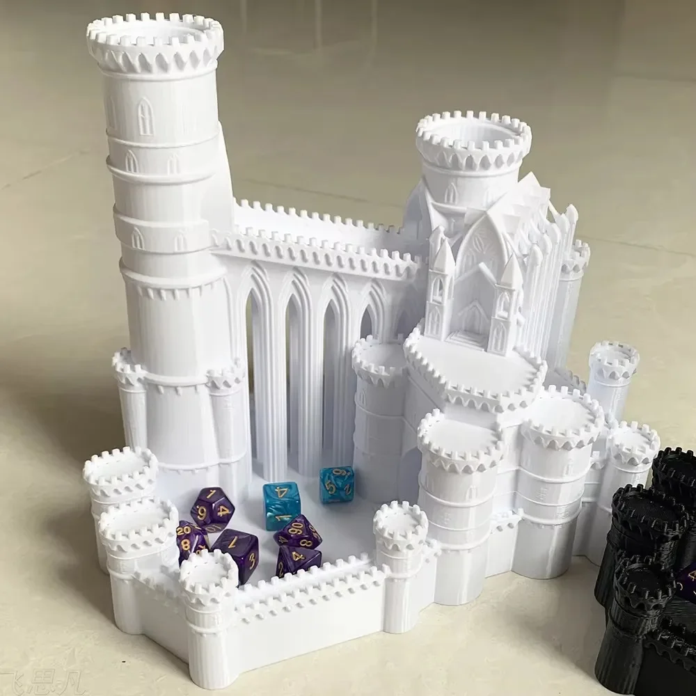 Фото Ice Castle Dice Tower 3D печатная настольная игровая башня Dice Tower Лоток для настольной игры DND D&D RPG Подарок для друга №4