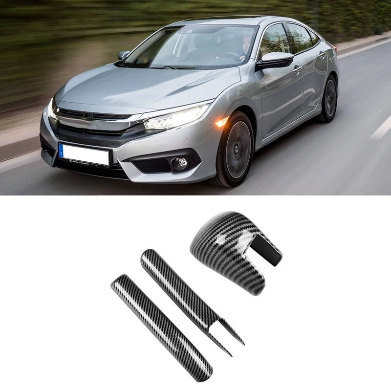 

Для Honda City / Hatchback GN2 GN3 2020-2022 Автомобильная рукоятка рычага переключения передач и ручные тормоза Грипсы рамка наклейка отделка