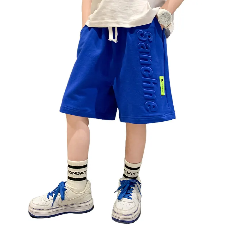 

Children's Summer Cotton Shorts For Teenage Boys 3D Letter Print Sports Pants Cute Kids Boy Casual Clothing 5 6 8 10 12 14 Years