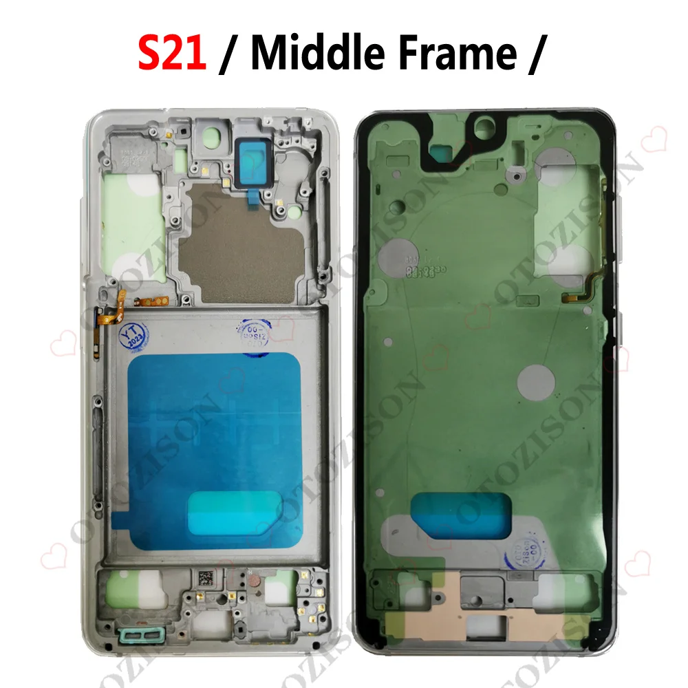 Средняя рамка S21 для Samsung Galaxy 5G SM-G991B SM-G991U SM-G991W G9910 запасные части корпуса экрана