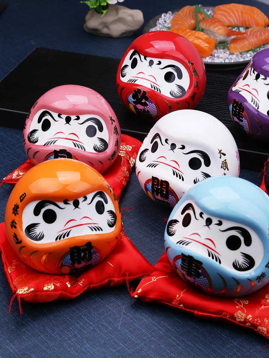 

Японские креативные керамические украшения Izakaya, украшение для дома и ресторана, удачи, мини-копилка Dharma для сбережений, подарки