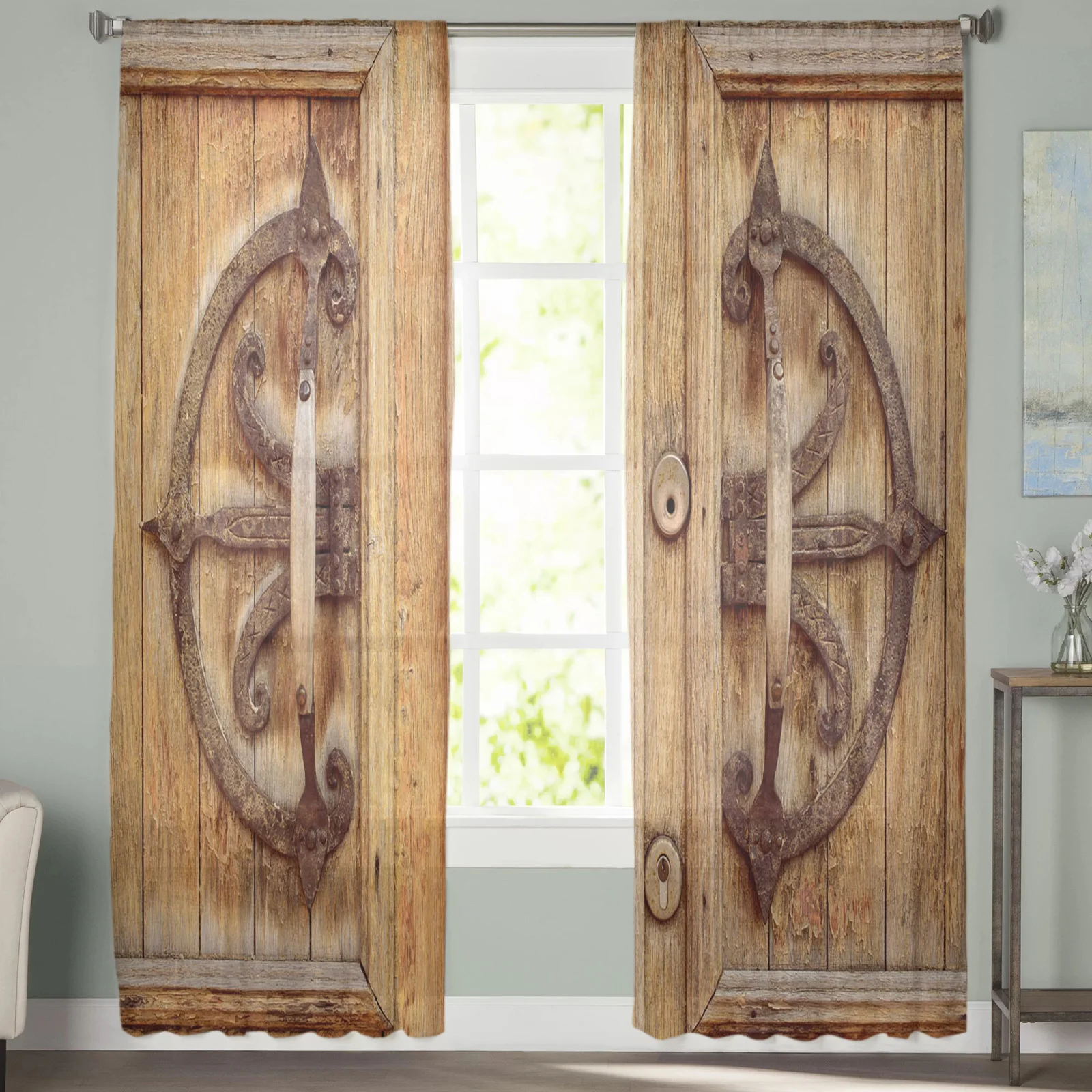 Винтажные деревянные занавески для дверей тюлевые гостиной современные