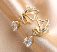 925 sterlling silver fashion butterfly earrings natural designer fashion jewelry cute 18k gold butterfly stud earrings for women