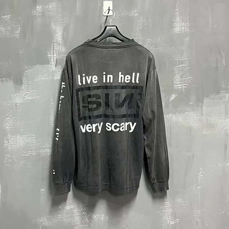 Футболка Мужская/женская оверсайз из плотной хлопковой ткани винтажная промытая