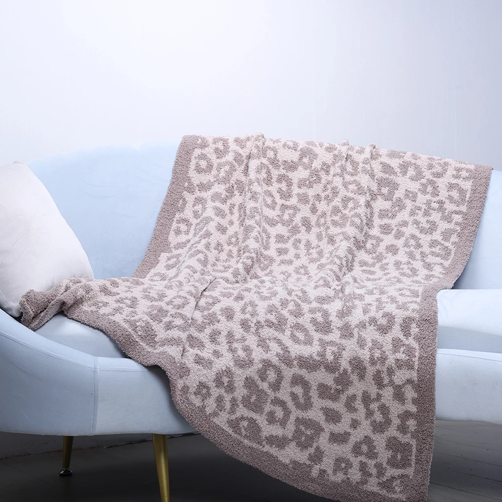 Cómoda manta de lana de felpa con estampado de leopardo, mantas de lana para sofá cama, franela cálida de invierno, funda suave de piel sintética de lujo