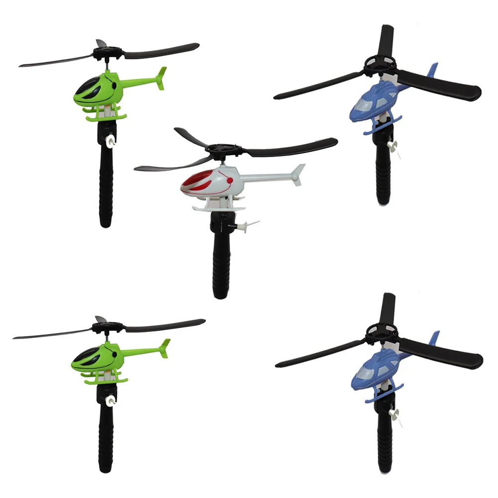 

String Helicopter Diy Funny Creative Flight Plane Educational Gift Airplanes for Kids 5pcs ( mixed Color Mixed Pattern )