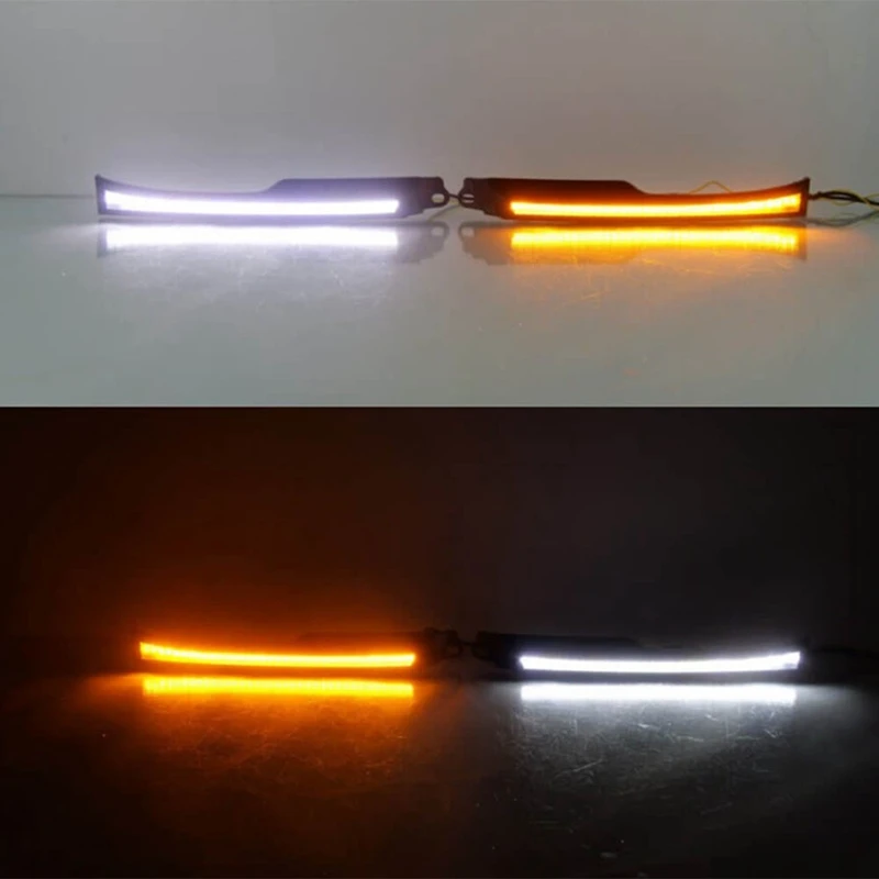 LED Daytime Running Light Headlight Fog Lamps For Toyota 4Runner 2006-2009 Turn Signal Indicator Bumper Lamp