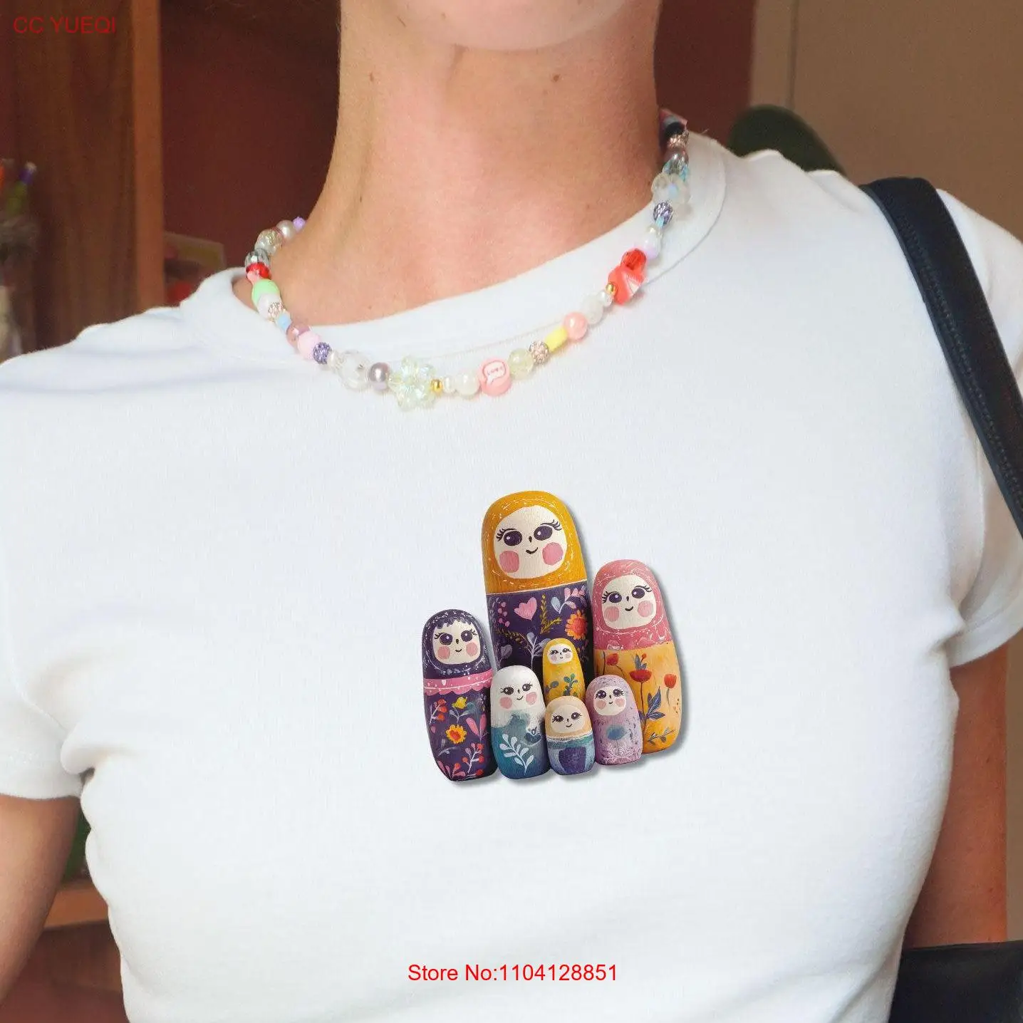 Рождественская детская футболка Coquette русские матрешки 90 Y2k женская милая