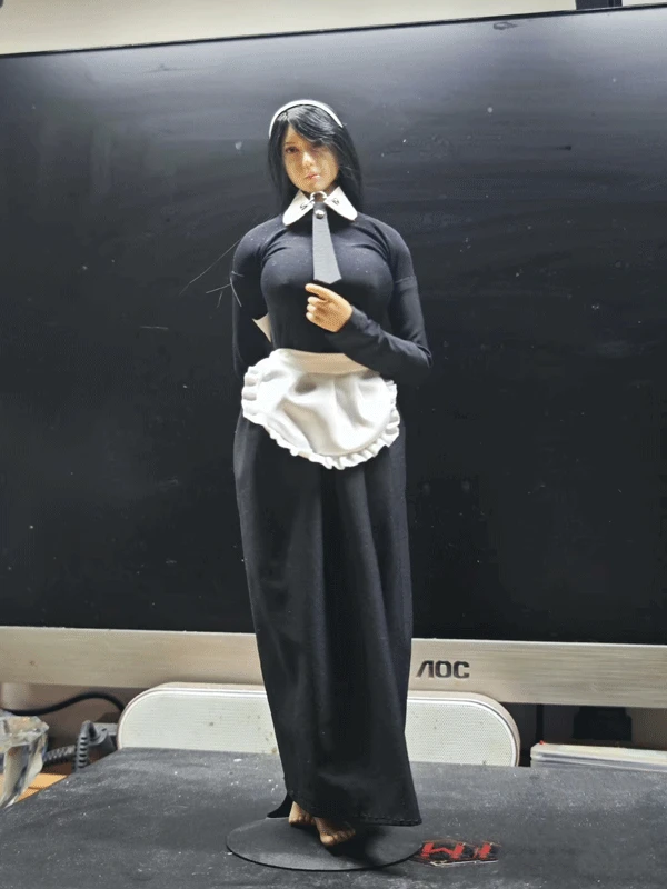 

1/6 Female Soldier Clothes Maid Outfit Model for 12'' ph tbl S42 Action Figure