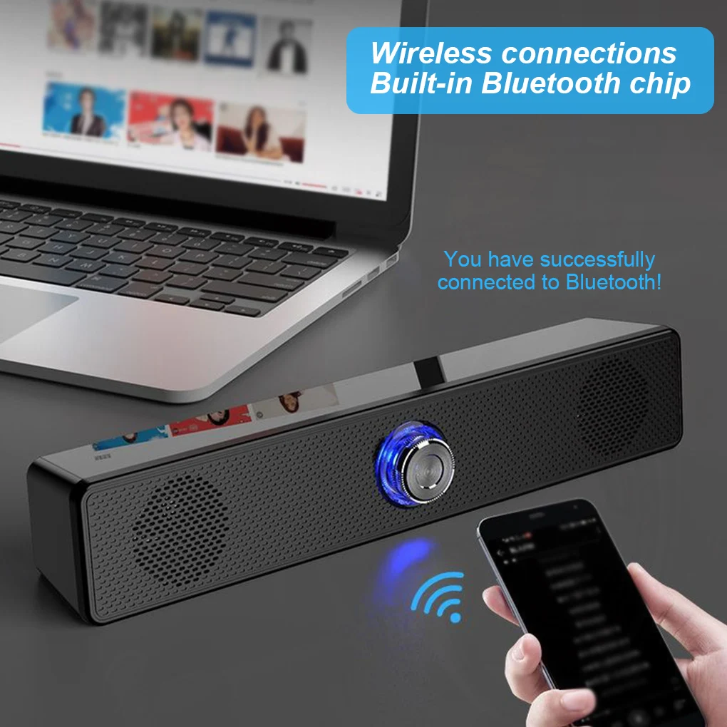 Powerful Home Theater TV Sound Bar Speaker Wired Wireless Bluetooth Surround Soundbar for PC TV Outdoor Speakers Remote