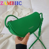 candy color womens small pu leather saddle bag designer luxury shoulder bags 2022 cute weave strap lady crossbody bag trend new