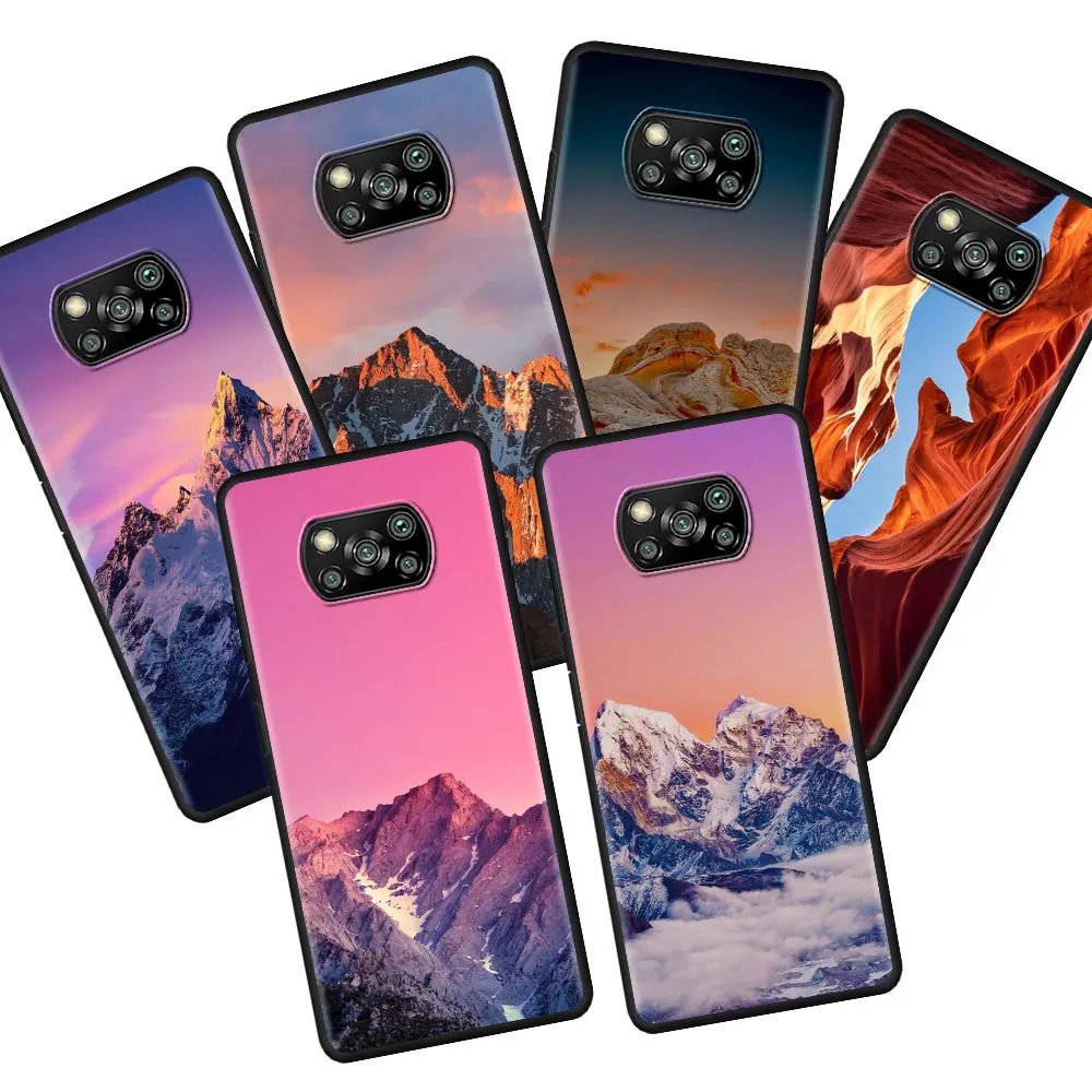 

TPU Case Coque for Xiaomi Poco X3 NFC F3 M3 Mi 10T 11 11T Lite Pro M3Pro Mi11 Celular Retro Sunset Snow Mountain Luxury Style
