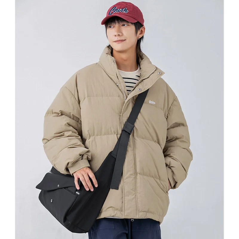 Men Clothing New Black Keep Warm Cotton-padded Clothes Minimalistic Jacket Recreational Temperament Versatile Female Coat Winter