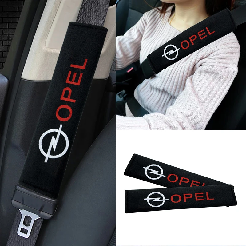 

2 pcs Car Seat Belt Pads Cotton Seat Strap Pad Cushion Covers For Opel Astra H J G K Insignia Corsa D Vectra C Zafira A B Mokka
