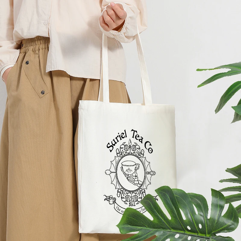 Сумки-тоут Suriel Tea Co с узором парусиновая складная сумка на плечо для летних