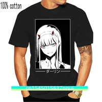 cool zero two t shirt darling in the franxx movie t shirt male funny men cotton tees streetwear