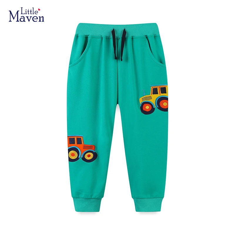 

Little maven 2023 Clothes for Teenagers Autumn Children's Clothing for Baby Boys Truck Excavator Pants Cotton Trousers for Kids