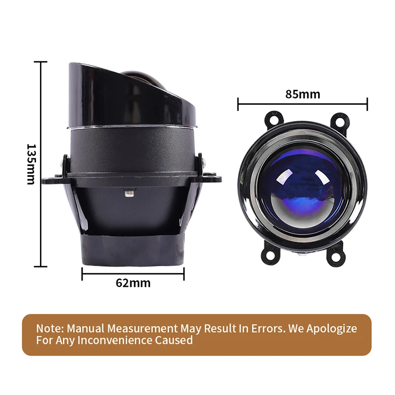 3-дюймовые двухсветодиодные линзы проектор противотуманные фары автомобильная