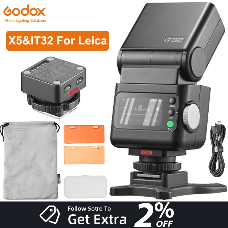 Фото Вспышка Godox iFlash iT32 с защитной пленкой X5 TTL, беспроводной магнитный беспроводной спусковой механизм, HSS, вращающаяся головка, Speedlite для C/N/S/F/O/L №1
