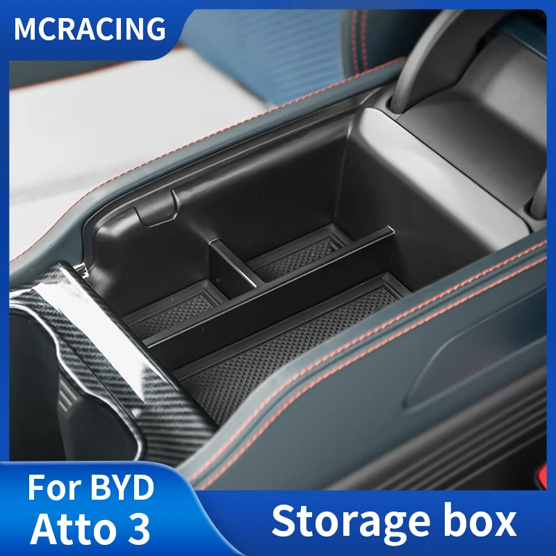 

Upgraded Center Console Storage Box Thickened For BYD Atto 3 Yuan Plus 2022 2023 Armrest Box Storage ABS Tray Atto3 Accessories