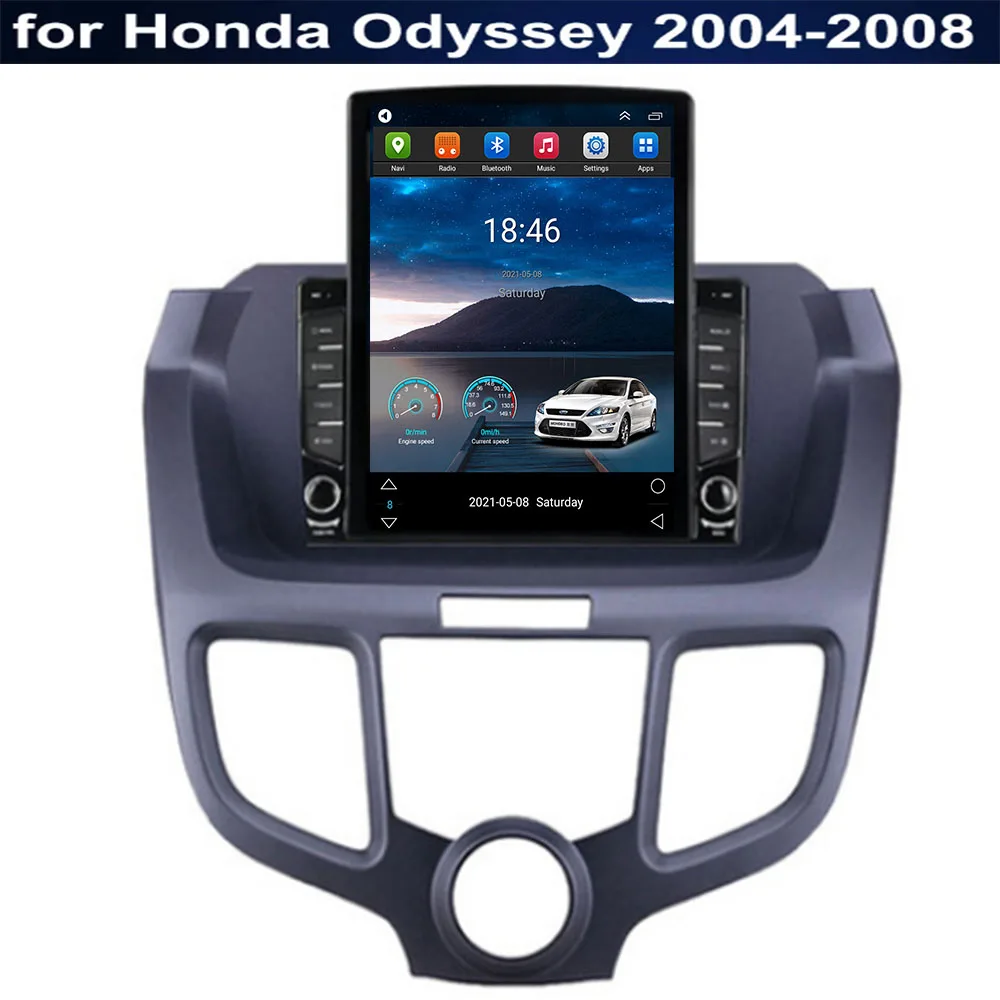 

For Tesla Style 2 Din Android 12 Car Radio For Honda Odyssey 2004-2008 Multimedia Video Player GPS Stereo Carplay DSP RDS Camera