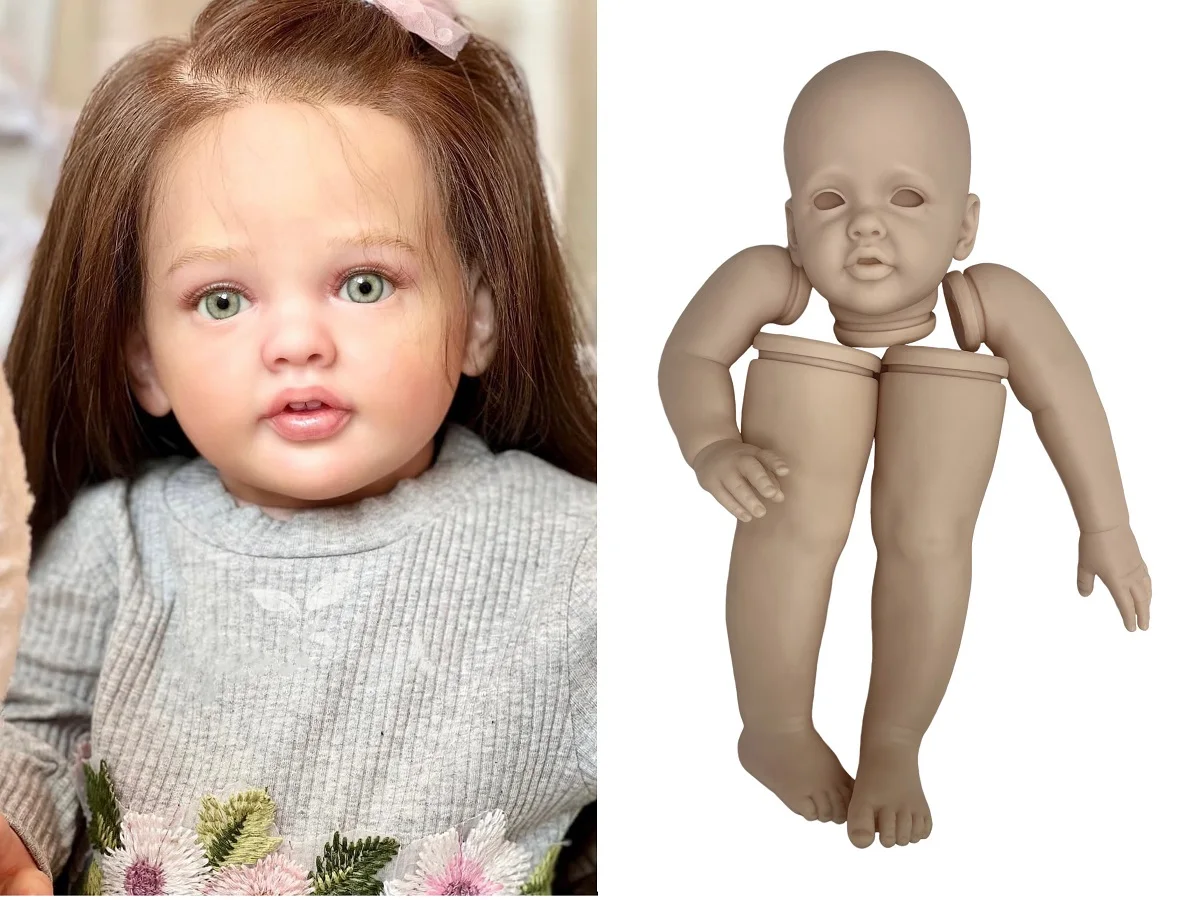 

70CM BeBe Reborn Kits Betty Unpainted Doll Parts Kit Open Eyes Baby Doll Boneca
