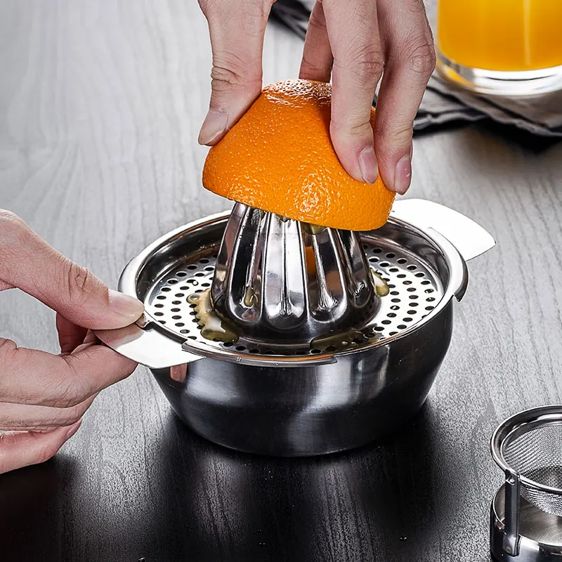 

Portable Blender Stainless Steel Lemon Squeezer Manual Juicer Hand Orange Citrus Lime Fruit Juice Squeezer Kitchen Gadgets Tools