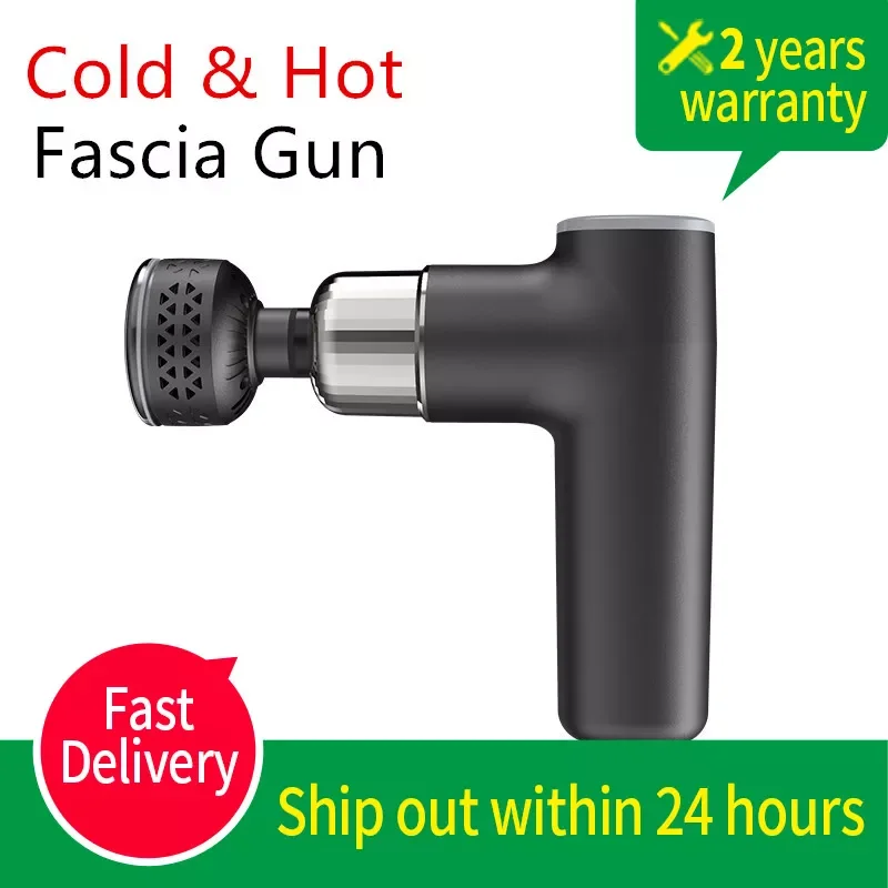 

NEW2023 2022 New Cold & Hot Muscle Massage Gun Deep Tissue Percussion Massager Fascia Gun with Cooling Heating Therpy Heads
