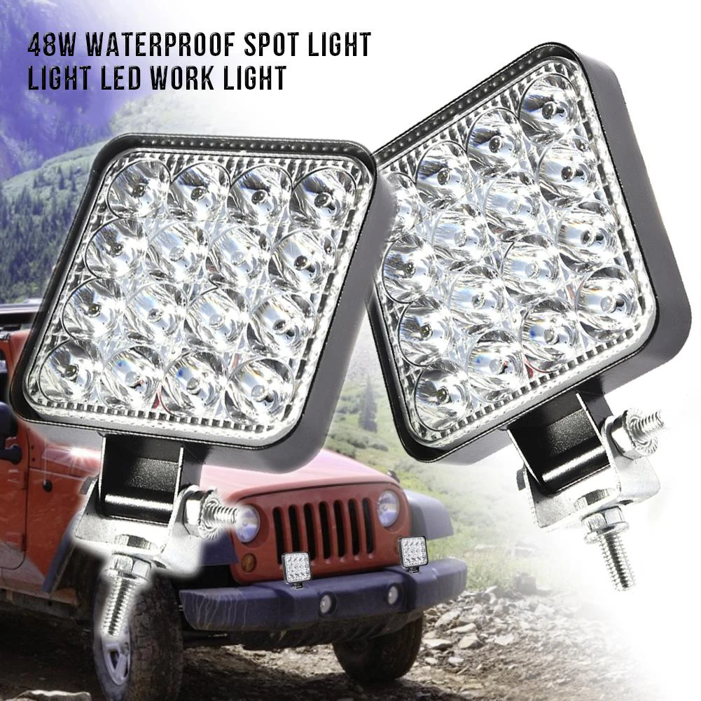 

Mini Offroad LED Bar 12V 24V Square LED Work Light for Car Truct Boat Atv 4x4 Tractor 42W 48W Spotlight LED Light Bar