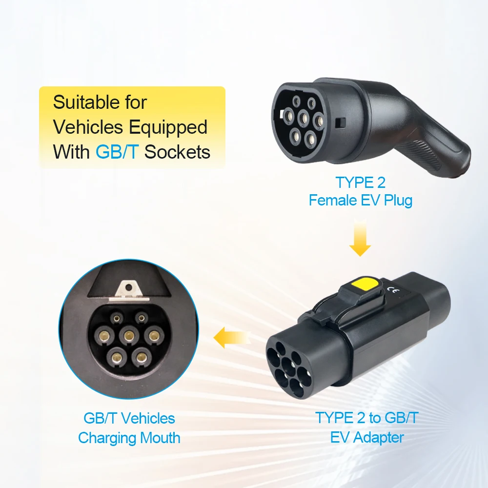 Адаптер зарядного устройства для электромобилей Тип 2-Гбт 32 А 22 кВт зарядка