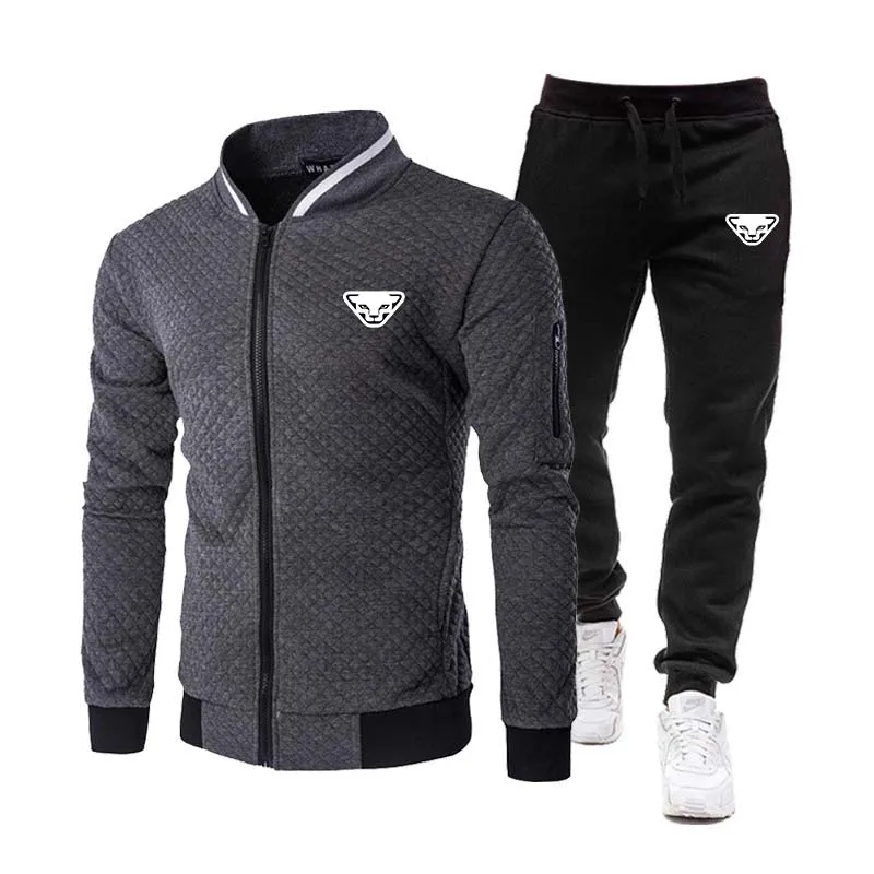 

2023 Brand Spring and Autumn Dynrfit Fashion Zipper Sweater Casual Sportswear Men's Suit + Pants Suit