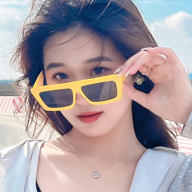 

New Vintage Square Sunglasses Brand Designer Women Men UV400 Sun Glasses Fashion Luxury Eyewear Hip Pop Street Shooting